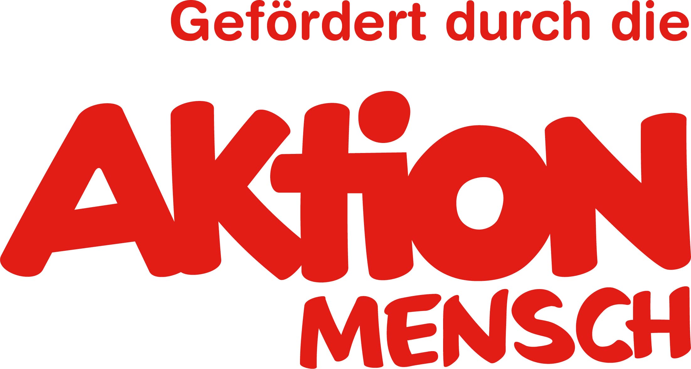 Roter Schriftzug „Aktion Mensch” als Logo der Aktion Mensch